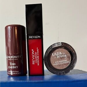 Revlon Red ColorStay Moisture Stain and Ulta blush and eyeshadow (all brand new)